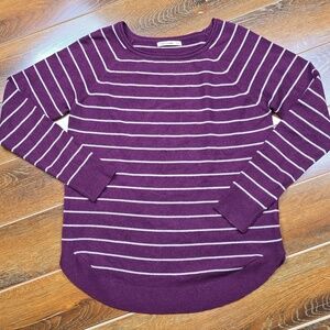 Pink Clover Valencia Curved Hem Pullover Super Soft Sweater Size SP